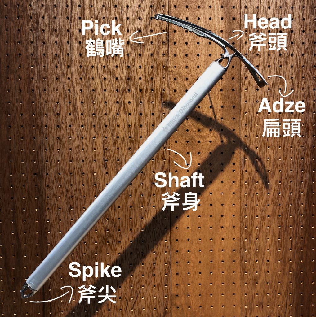 冰斧(ice axe parts)部位